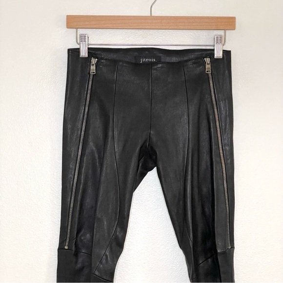 Jitrois Quickie Black Pants Lambskin Stretch Leather Skinny Trouser FR 36 US 4 - Picture 6 of 16